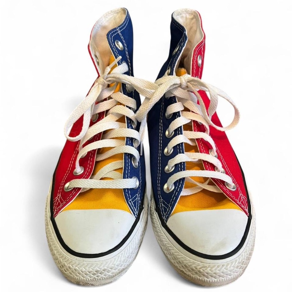 Color Blocked Primary Colors Converse High Tops